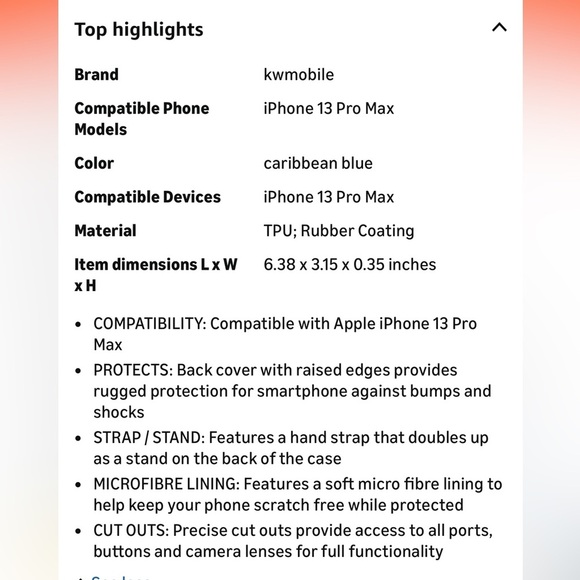 NWT 13 pro max Kwmobile Blue iPhone Case - Picture 3 of 7